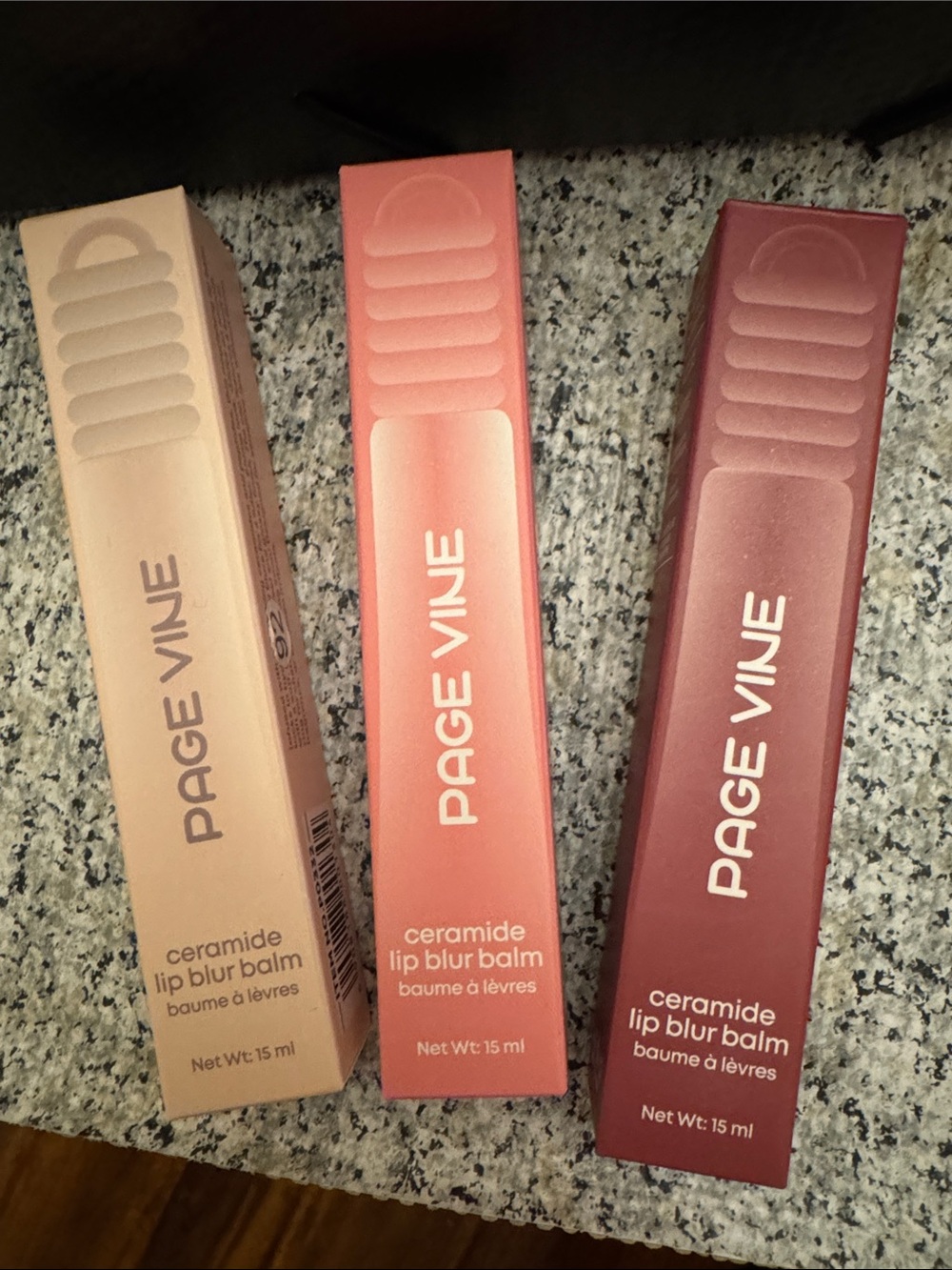 Page Vine Ceramide Lip Blur Balm. Be Kind, Be Smart, and Be Real Shades bundle